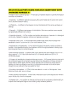 BIS 2B EVALUATION EXAM 2025/2026 QUESTIONS WITH ANSWERS MARKED A+ ...