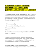 BLOOMBERG MARKET CONCEPTS EXAMPREP 2026 ACTUAL EXAM QUESTIONS AND ANSWERS 100% CORRECT