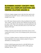 BLOOMBERG MARKET CONCEPTS FINAL PAPER 2026 COMPLETE QUESTIONS AND VERIFIED SOLUTIONS GRADED A+