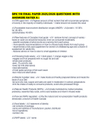 BPK 110 FINAL PAPER 2025/2026 QUESTIONS WITH ANSWERS RATED A+