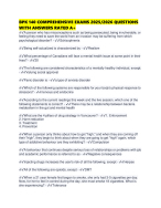 BPK 140 COMPREHENSIVE EXAMS 2025/2026 QUESTIONS WITH ANSWERS RATED A+