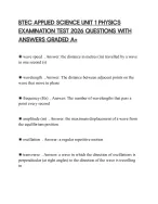 BTEC APPLIED SCIENCE UNIT 1 PHYSICS EXAMINATION - DocMerit