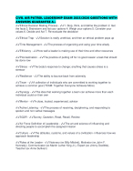 CIVIL AIR PATROL LEADERSHIP EXAM 2025/2026 QUESTIONS WITH ANSWERS GUARANTEE A+