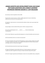 HUMAN GROWTH AND DEVELOPMENT HOSA 2025 EXAM TEST BANK QUESTIONS AND CORRECT ANSWERS