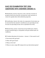 IAAO 102 EXAMINATION TEST 2026 QUESTIONS WITH ANSWERS GRADED A+