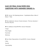 IAAO 201 FINAL EXAM PAPER 2026 QUESTIONS WITH ANSWERS GRADED A+