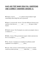 IAAO 402 TEST BANK 2026 FULL QUESTIONS AND CORRECT ANSWERS GRADED A+