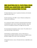 IBEC ELECTROLYSIS FL STATE FINAL EXAM PAPER 2026 QUESTIONS AND VERIFIED ANSWERS GUARANTEED TO PASS