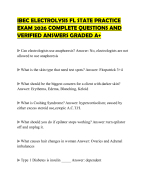 IBEC ELECTROLYSIS FL STATE PRACTICE EXAM 2026 COMPLETE QUESTIONS AND VERIFIED ANSWERS GRADED A+