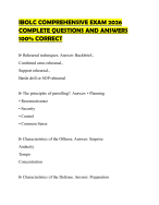 IBOLC COMPREHENSIVE EXAM 2026 COMPLETE QUESTIONS AND ANSWERS 100% CORRECT