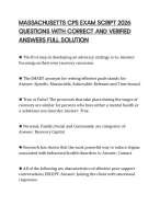 MASSACHUSETTS CPS EXAM SCRIPT 2026 QUESTIONS WITH CORRECT AND VERIFIED ...