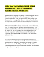 WGU D218 TASK 2 LEADERSHIP SKILLS AND MINDSET REFLECTION FULLY SOLVED ...