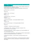 CRITICAL THINKING PRACTICE TEST 2025/2026 QUESTIONS WITH ANSWERS - DocMerit
