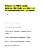CWEA COLLECTIONS GRADE 4 EXAMINATION PAPER 2026 COMPLETE QUESTIONS AND ...