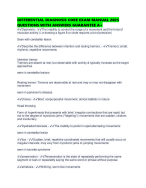DIFFERENTIAL DIAGNOSIS CORE EXAM MANUAL 2025 QUESTIONS WITH ANSWERS GUARANTEE A+