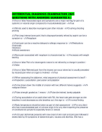 DIFFERENTIAL DIAGNOSIS EXAMINATION 2025 QUESTIONS WITH ANSWERS GUARANTEE A+