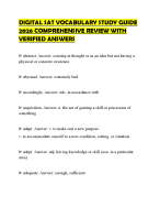 DIGITAL SAT VOCABULARY STUDY GUIDE 2026 COMPREHENSIVE REVIEW WITH VERIFIED ANSWERS