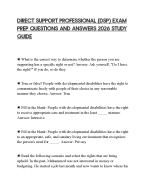 DIRECT SUPPORT PROFESSIONAL (DSP) EXAM PREP QUESTIONS AND ANSWERS 2026 STUDY GUIDE