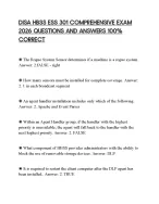 DISA HBSS ESS 301 COMPREHENSIVE EXAM 2026 QUESTIONS AND ANSWERS - DocMerit