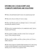 DITCHING KSV 2 EXAM SCRIPT 2026 COMPLETE QUESTIONS AND SOLUTIONS