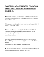 DON ETHICS V5 CERTIFICATION EVALUATION EXAMS 2026 QUESTIONS WITH ANSWERS GRADED A+