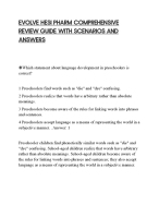 EVOLVE HESI PHARM COMPREHENSIVE REVIEW GUIDE WITH SCENARIOS AND ANSWERS