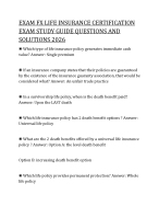 EXAM FX LIFE INSURANCE CERTIFICATION EXAM STUDY GUIDE QUESTIONS AND SOLUTIONS 2026