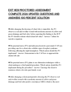 EXIT HESI PROCTORED ASSESSMENT COMPLETE 2026 UPDATED QUESTIONS AND ANSWERS 100 PERCENT SOLUTION