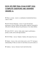 EXOS XPS PREP FINAL EXAM SCRIPT 2026 COMPLETE QUESTIONS AND ANSWERS GRADED A+