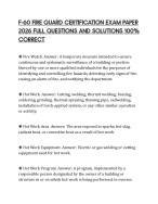 F-60 FIRE GUARD CERTIFICATION EXAM PAPER 2026 FULL QUESTIONS AND SOLUTIONS 100% CORRECT