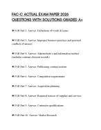 FAC-C ACTUAL EXAM PAPER 2026 QUESTIONS WITH SOLUTIONS GRADED A+