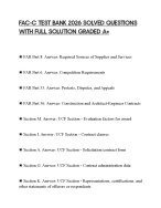 FAC-C TEST BANK 2026 SOLVED QUESTIONS WITH FULL SOLUTION GRADED A+