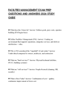 FACILITIES MANAGEMENT EXAM PREP QUESTIONS AND ANSWERS 2026 STUDY GUIDE