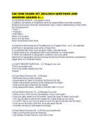 FAE CORE EXAMS SET 2025/2026 QUESTIONS AND ANSWERS GRADED A++