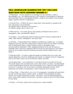 FBLA JOURNALISM EXAMINATION TEST 2025/2026 QUESTIONS WITH ANSWERS MARKED A+