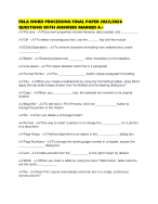 FBLA WORD PROCESSING FINAL PAPER 2025/2026 QUESTIONS WITH ANSWERS MARKED A+