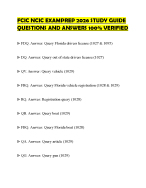 FCIC NCIC EXAMPREP 2026 STUDY GUIDE QUESTIONS AND ANSWERS 100% VERIFIED