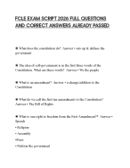 FCLE EXAM SCRIPT 2026 FULL QUESTIONS AND CORRECT ANSWERS ALREADY PASSED