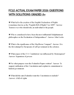 FCLE ACTUAL EXAM PAPER 2026 QUESTIONS WITH SOLUTIONS GRADED A+