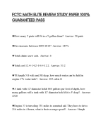 FCTC MATH ELITE REVIEW STUDY PAPER 100% GUARANTEED PASS