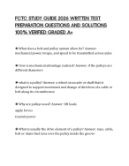 FCTC STUDY GUIDE 2026 WRITTEN TEST PREPARATION QUESTIONS AND SOLUTIONS 100% VERIFIED GRADED A+