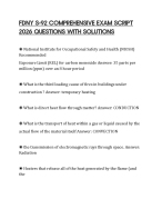 FDNY S-92 COMPREHENSIVE EXAM SCRIPT 2026 QUESTIONS WITH SOLUTIONS