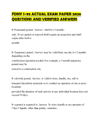 FDNY S-93 ACTUAL EXAM PAPER 2026 QUESTIONS AND VERIFIED ANSWERS