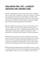 FEMA IS800D FINAL TEST – COMPLETE QUESTIONS AND ANSWERS GUIDE