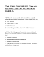 FEMA IS-700.B COMPREHENSIVE EXAM 2026 TEST PAPER QUESTIONS AND SOLUTIONS GRADED A+\
