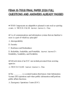 FEMA IS-700.B FINAL PAPER 2026 FULL QUESTIONS AND ANSWERS ALREADY PASSED