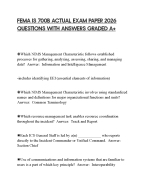 FEMA IS 700B ACTUAL EXAM PAPER 2026 QUESTIONS WITH ANSWERS GRADED A+