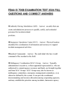 FEMA IS 700B EXAMINATION TEST 2026 FULL QUESTIONS AND CORRECT ANSWERS