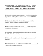 FEX SEATTLE COMPREHENSIVE EXAM STUDY GUIDE 2026 QUESTIONS AND SOLUTIONS
