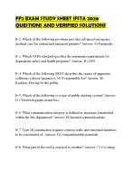 FF2 EXAM STUDY SHEET IFSTA 2026 QUESTIONS AND VERIFIED SOLUTIONS